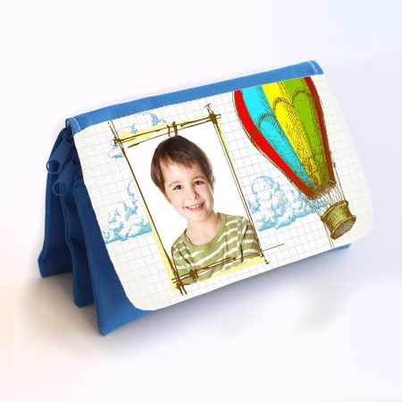 קלמר 3 תאים כחול – כדור פורח תמונה