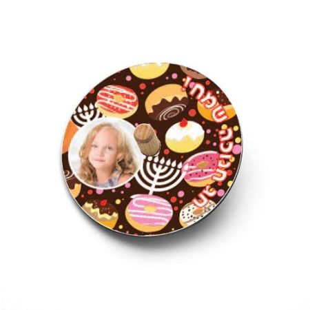 סביבון לחנוכה דגם חום