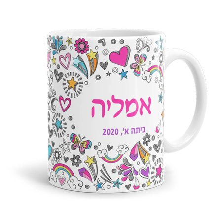 ספל עם שם עולם הבנות