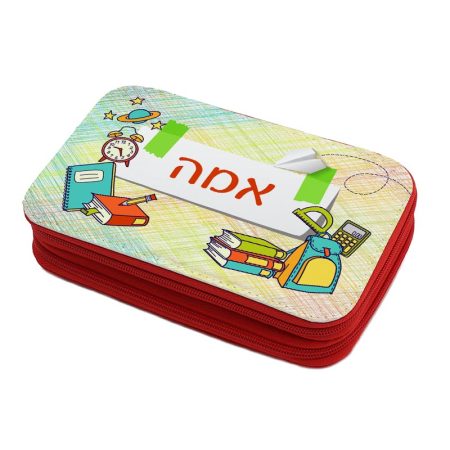 קלמר עם ציוד ספרים