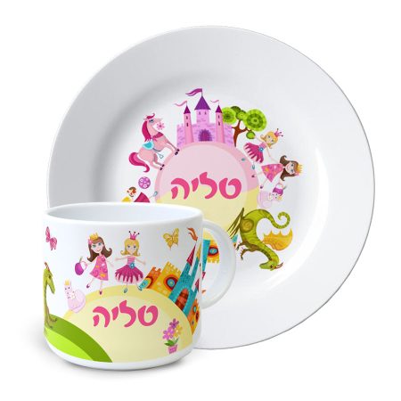סט צלחת וספל  נסיכות