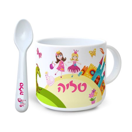 סט ספל וכפית נסיכות