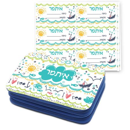 סט קלמר עם ציוד ו-24 מדבקות גלים