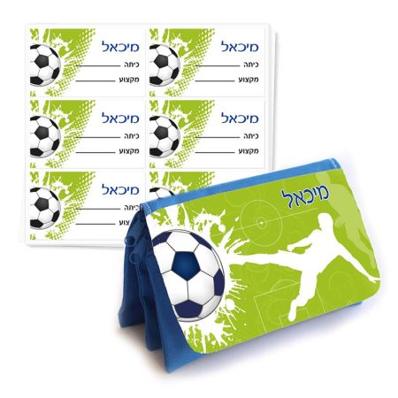 סט קלמר ו-24 מדבקות כדורגל