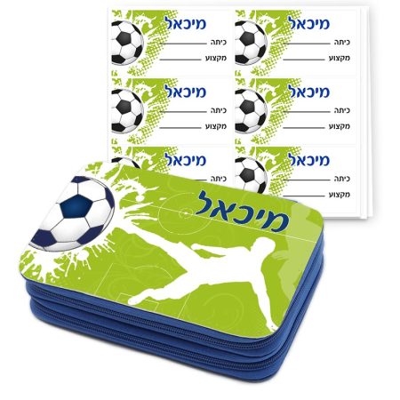 סט קלמר עם ציוד ו-24 מדבקות כדורגל