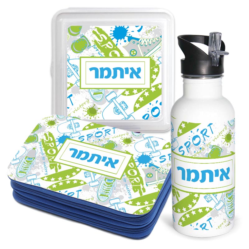 סט סקייט כחול סט סקייט כחול לעולים לכיתה א'