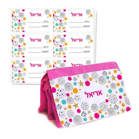 סט קלמר ו-24 מדבקות עיגולים