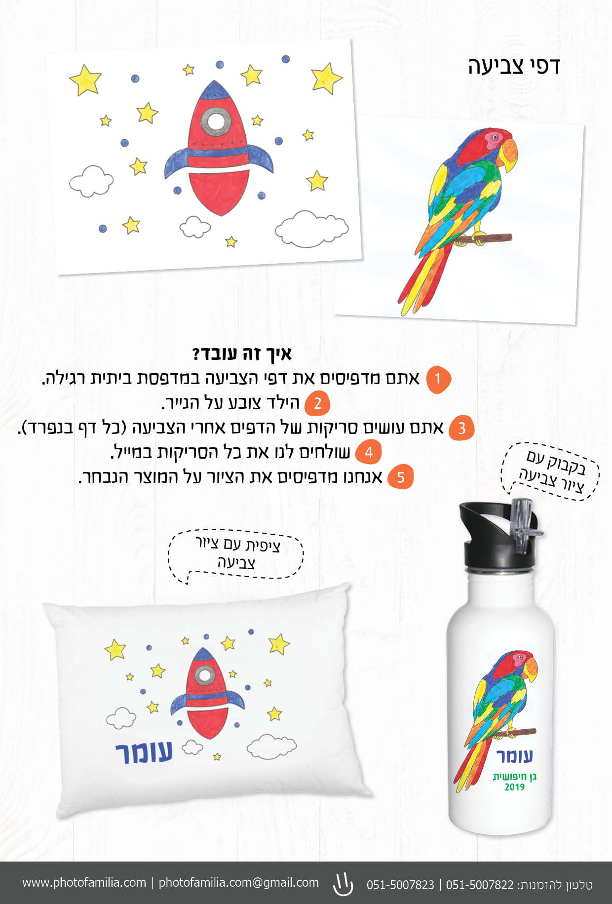 קטלוג מתנות ליום הולדת - סטודיו פמיליה