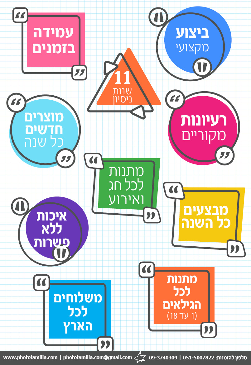 קטלוג מתנות ליום עצמאות - סטודיו פמיליה