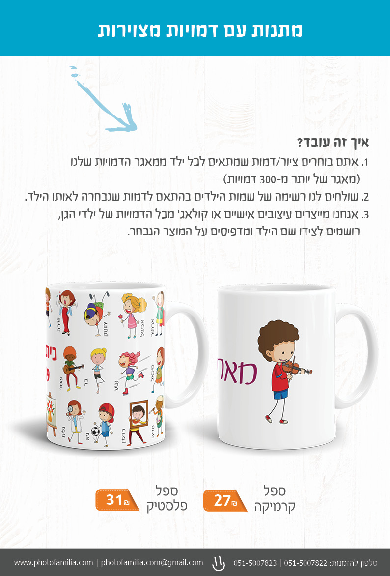 קטלוג מתנות ליום הולדת - סטודיו פמיליה