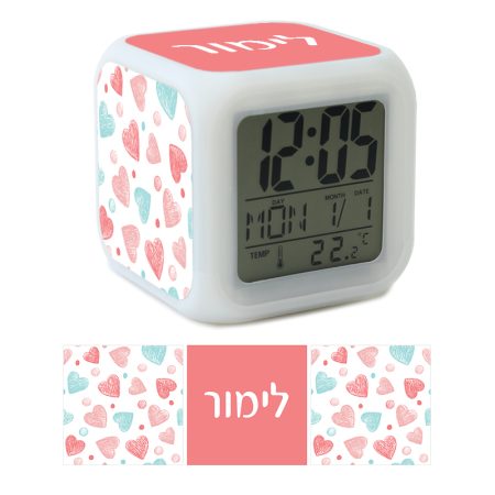 שעון מעורר לב פסטל