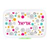 קופסת אוכל מלבנית עיגולים