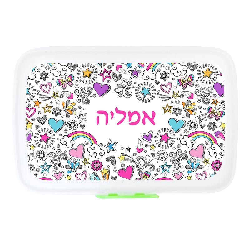קופסת אוכל מלבנית עולם הבנות קופסת אוכל מלבנית עולם הבנות