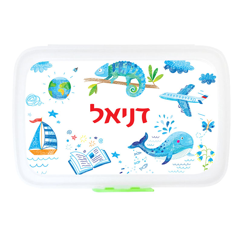 קופסת אוכל מלבנית זיקית קופסת אוכל מלבנית זיקית