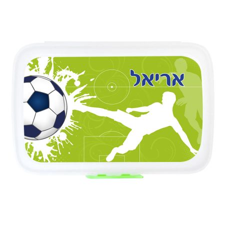 קופסת אוכל מלבנית – כדורגל