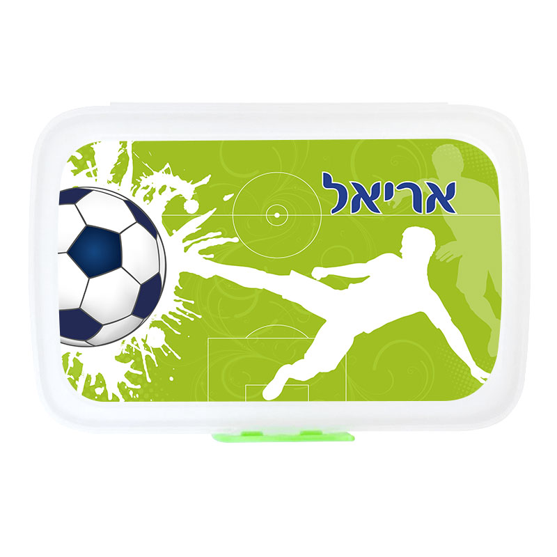 קופסת אוכל מלבנית כדורגל קופסת אוכל מלבנית כדורגל