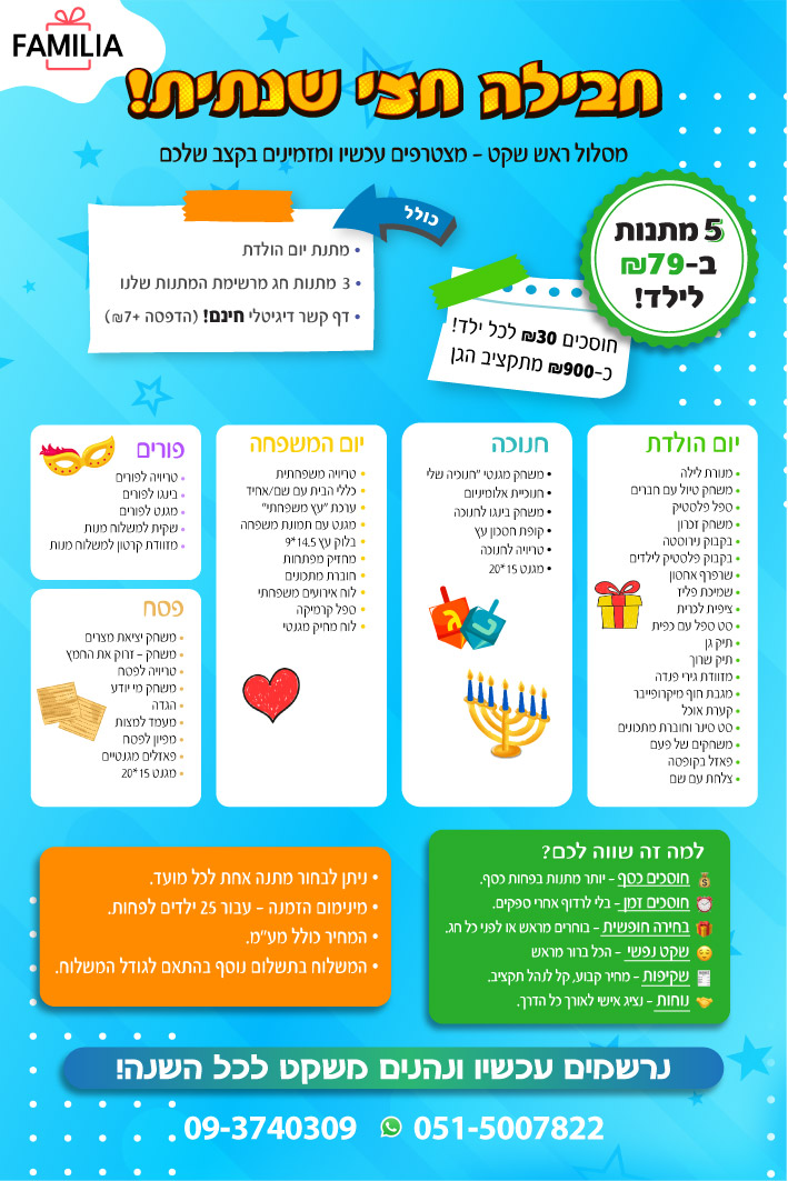 קטלוג מתנות לראש השנה - סטודיו פמיליה