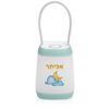 עששית עם עיצוב ירח עננים כחול עם שם הילד מתנות לגני ילדים ובתי ספר
