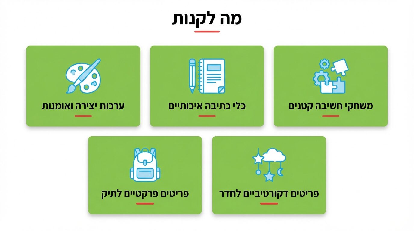 רעיונות למתנות לילדי גן חובה בתקציב של עד 30 שקלים